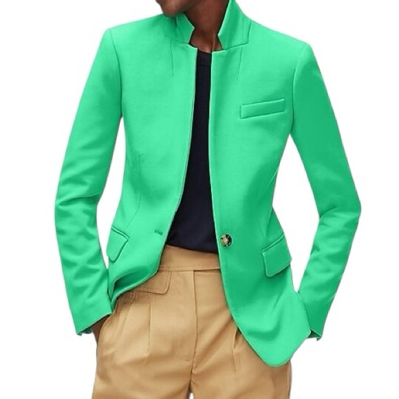 J. Crew Jackets & Blazers - J. Crew Regent Green 4 Season Stretch Ponte Knit Blazer - 6